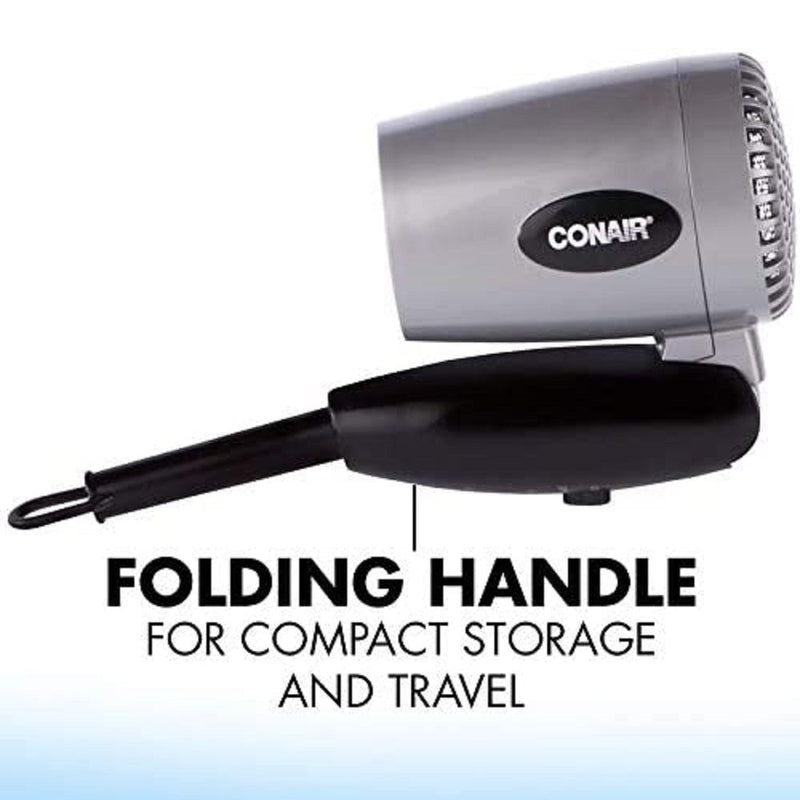 1600 Watt Compact Travel Hair Dryer with Folding Handle 124AC