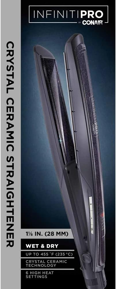 Conair CST327NC Crystal Ceramic Wet & Dry 1-1/8" inch Straightener