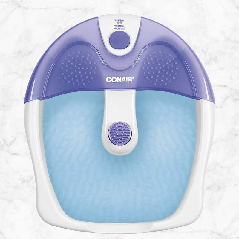 Conair Foot Pedicure Spa With Soothing Vibration Massage, Purple/White, FB03C