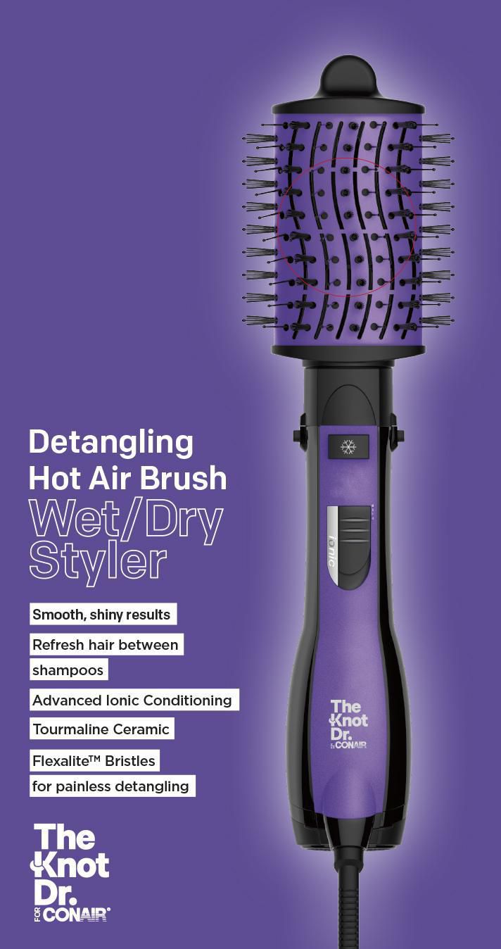 Knot Dr. for Conair Detangling Hot Air Brush Wet/Dry Styler