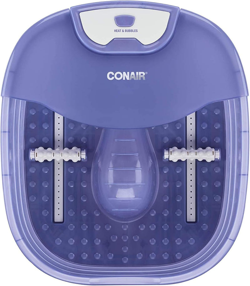 Conair Heat Sense Premium Foot Spa/Pedicure Spa with Massaging Foot Rollers, Bubbles and Heat 5 pounds (Refurbished)