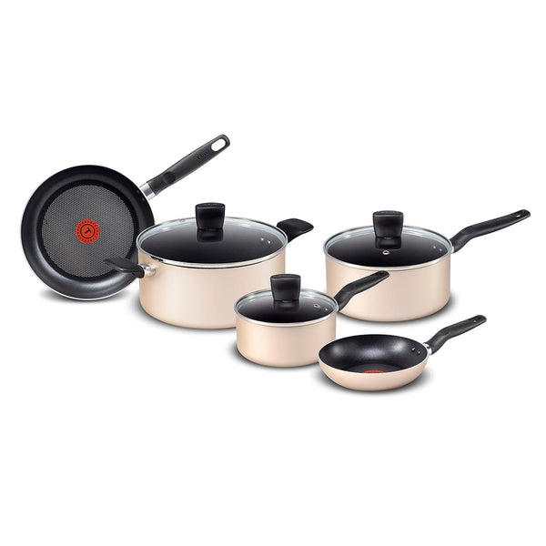 BRAND NEW T-fal Essential 8 Piece Pots and Pans Non-Stick Cookware Set (GR Silver)