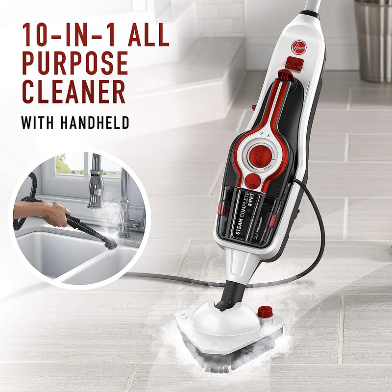Hoover Complete Pet Steam Mop with Removable Handheld Steamer, Cleaner for Tile and Hardwood Floors, WH21000 (Open Box- "Good As New" Blemished Packaging)