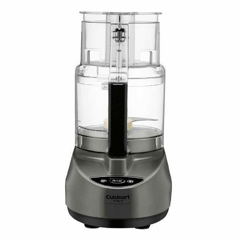 Cuisinart CFP-9GMPCY Food Processor, 9-Cup, Gunmetal (Refurbished) with T-fal Frypan