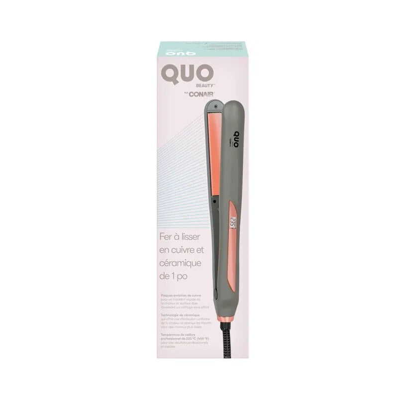 Quo Beauty Conair 1" Copper Ceramic Straightener CS1000QSDMC