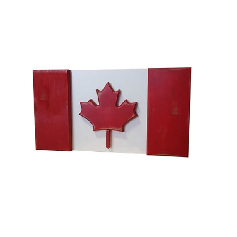 Canada Flag Vintage Berry with Vintage White Finish