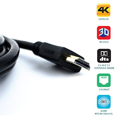OPEN BOX- QualGear® 3 Feet HDMI 2.0 cable with 24k Gold Plated Contacts, Supports 4k Ultra HD, 3D, Upto 18Gbps, Ethernet, 100% OFC and Connects Blu-ray players, Apple TV, PS4, PS3, Xbox360, Xbox one, Computers (QG-CBL-HD20-3FT)