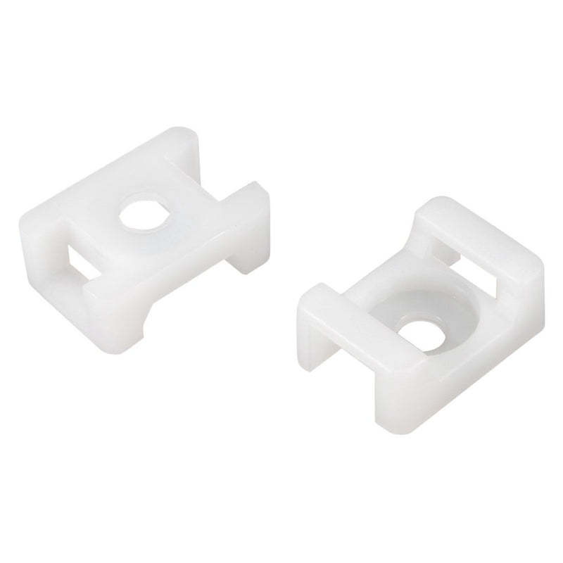 QualGear NAAV-CM2-W-100-P-6PK Cable Tie Mount, White, Pack of 6 (600 Pieces)