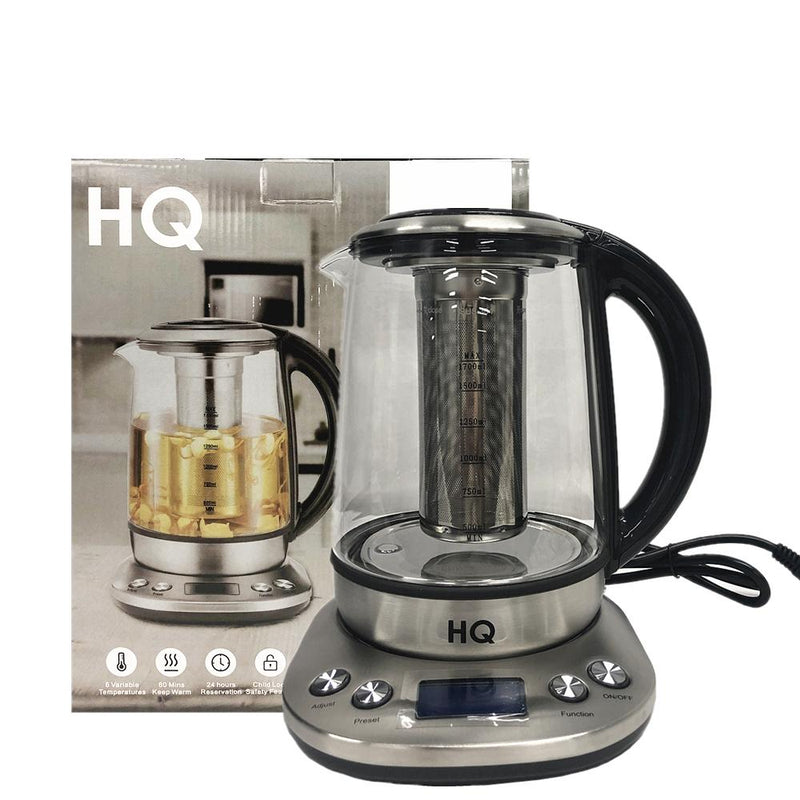 HQ multifunctional health pot/glass flower teapot 1.7L HK-1701G
