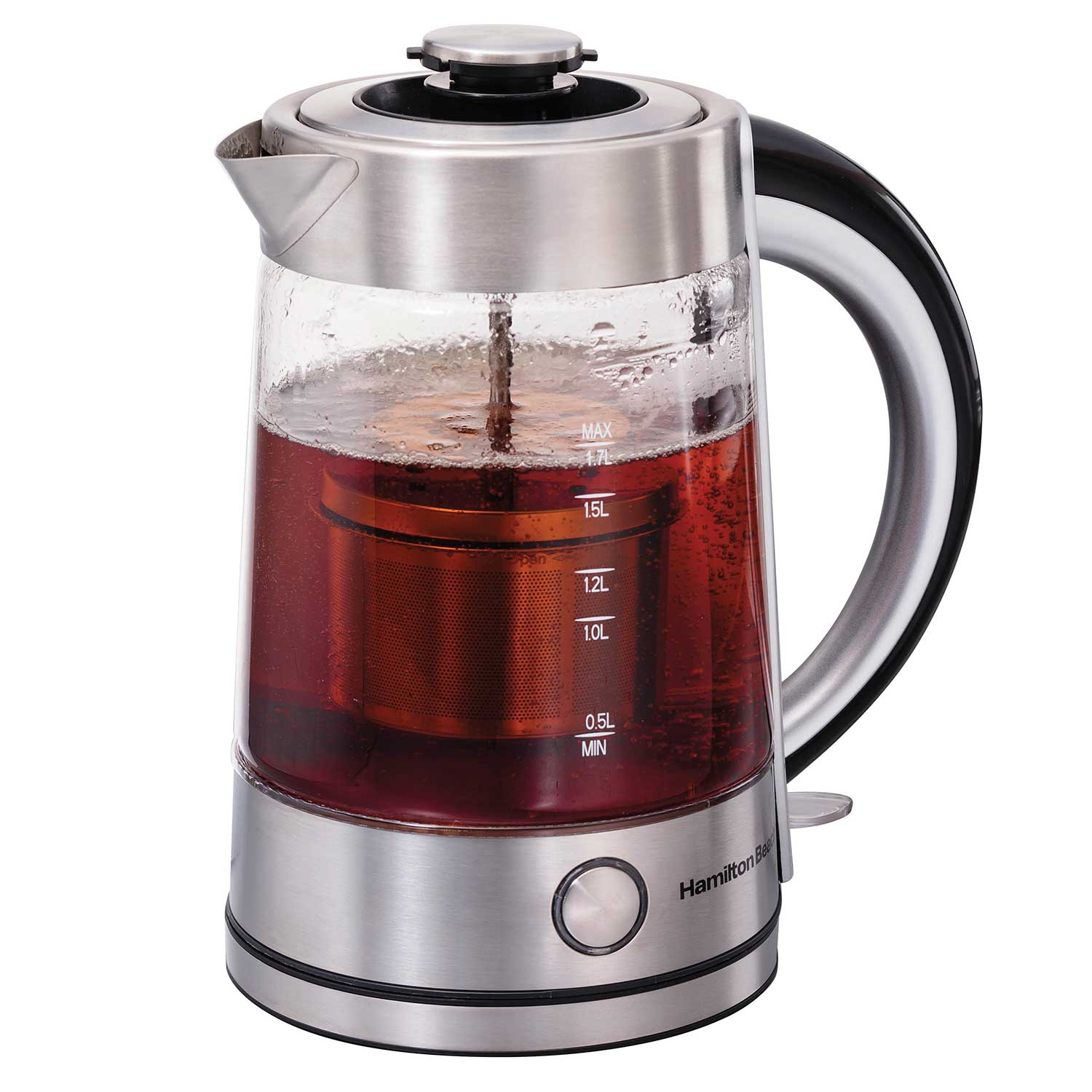 Hamilton Beach Gooseneck Kettle, 1.2 Liter Capacity, Stainless Steel, 40899  