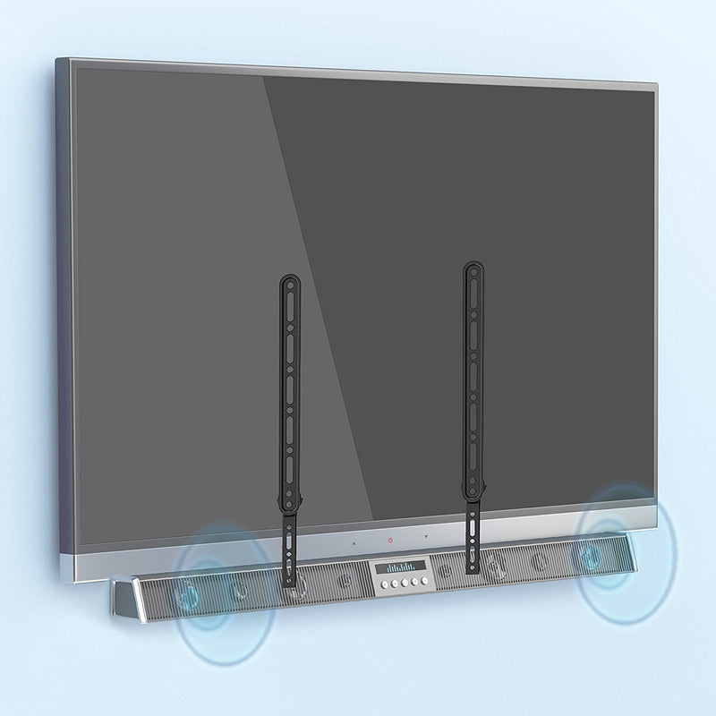 OPEN BOX - QualGear® Durable Universal Sound Bar Bracket for Sound Bars upto 15kg/33lbs, Black (QG-SB-001-BLK)