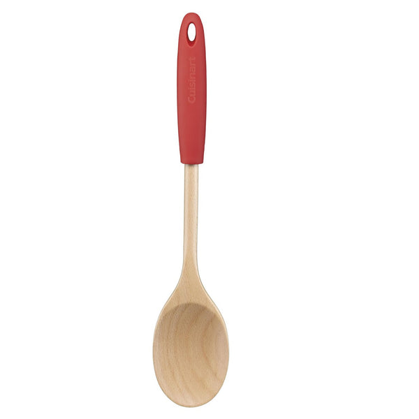 Cuisinart Silicone Beachwood Solid Spoon, Red (CTG-SBEW-SSRC)