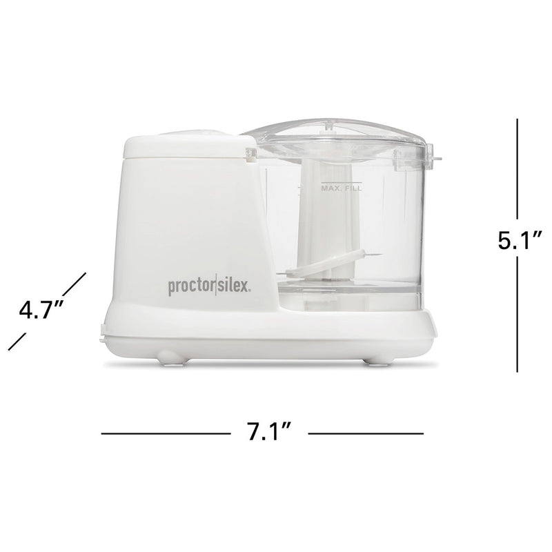 Proctor Silex 72500PS 1.5 Cup Food Processor, White