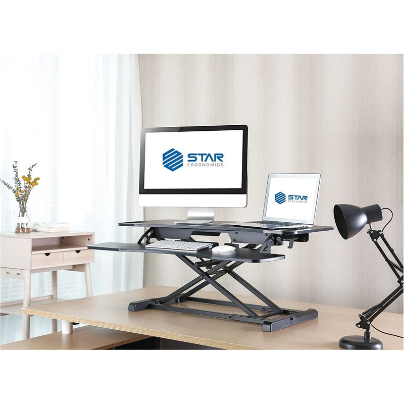 Star Ergonomics SE01M1WB Height Adjustable Sit Stand For Desktop Workstation