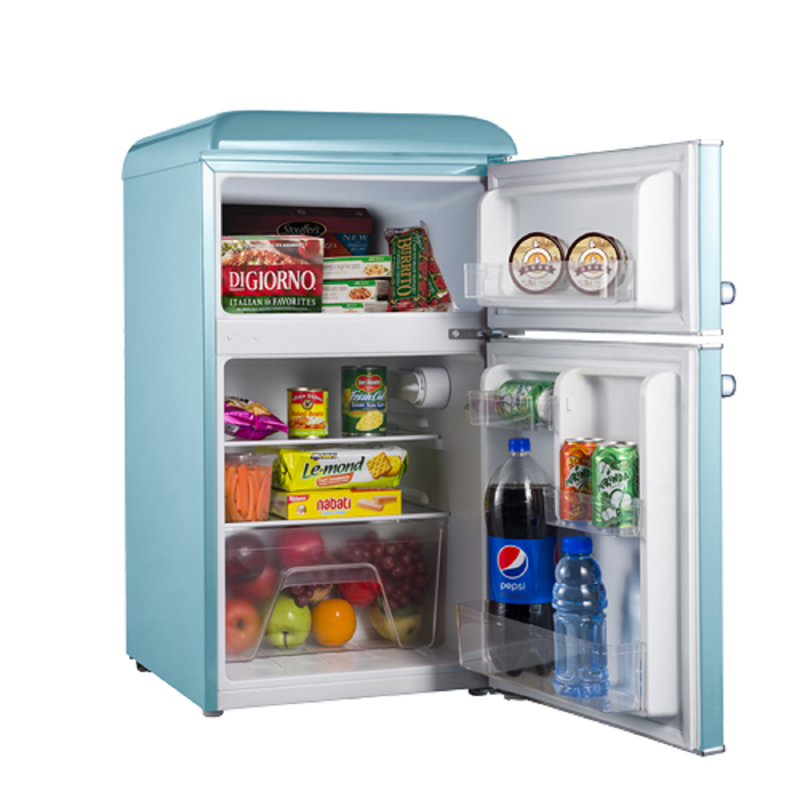 Galanz 3.1 Cu. Ft. Retro Compact Refrigerator, Mini Fridge with Dual Doors (OPEN BOX)