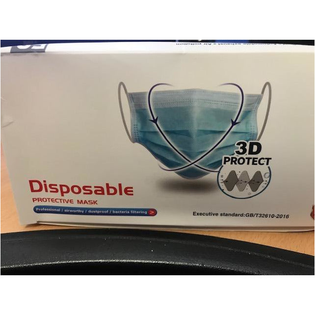 Disposable Protective Mask- 3ply -  50pcs in a box  ( not for medical use)