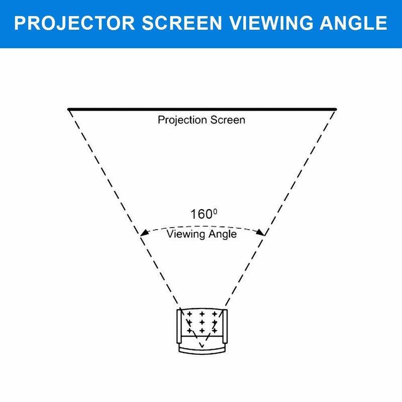 OPEN BOX - QualGear® QG-PS-FF6-169-110-A 16:9 Fixed Frame Projector Screen, 110-Inch, High Definition 1.0 Gain Acoustic White