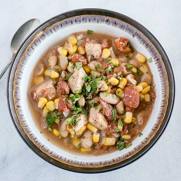 Pressure Cooker White Chicken and Corn Chili