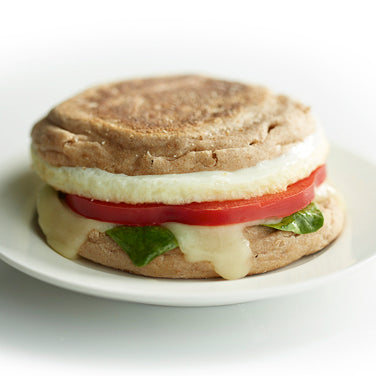 Spinach and Mozzarella Egg White Breakfast Sandwich