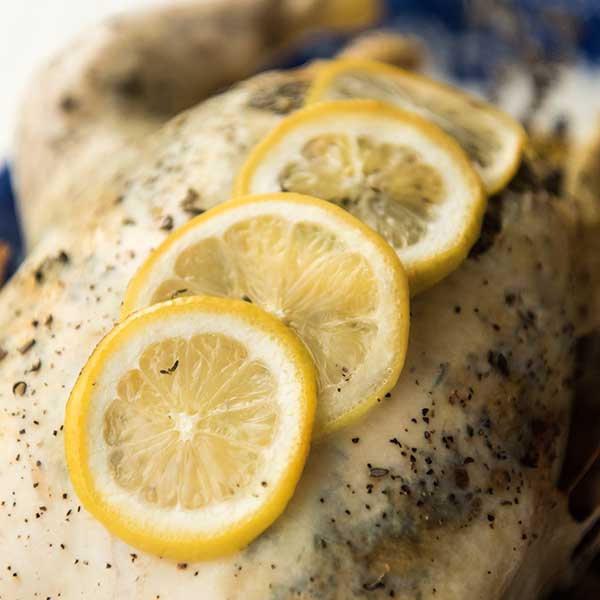 Slow Cooker Lemon Thyme Whole Chicken