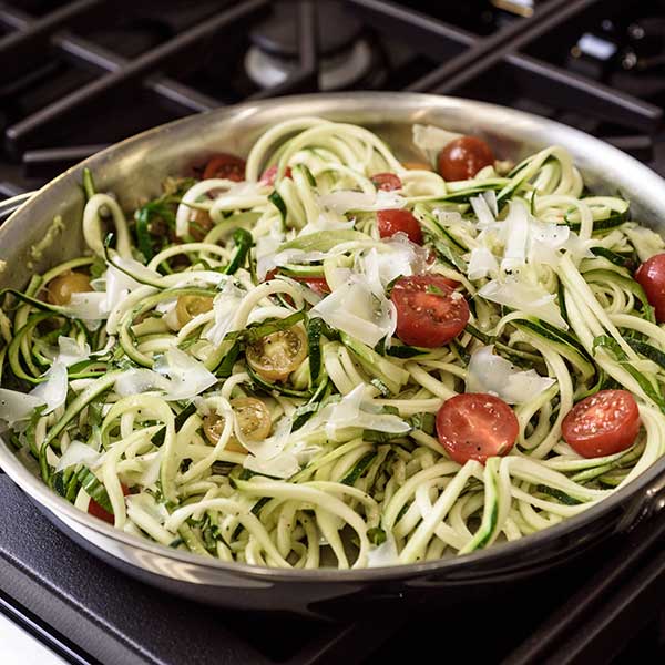 One-Pot Pasta Zoodle Caprese