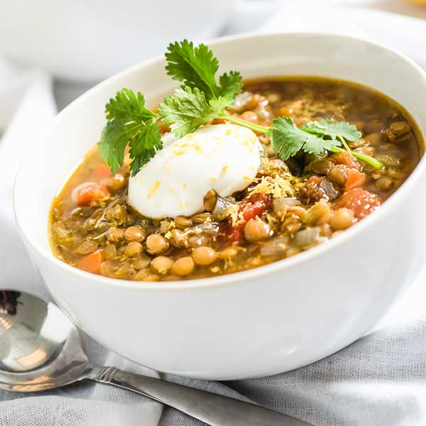 Pressure Cooker Vegetarian Lentil Soup