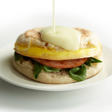 Eggs Benedict Breakfast Sandwich with Hollandaise Sauce