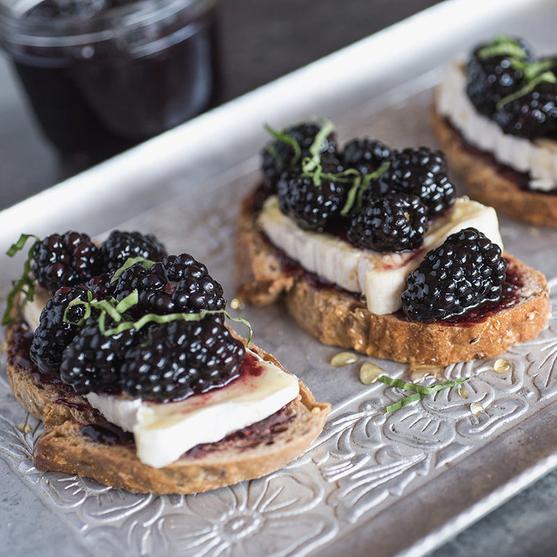 Blackberry Toast with Brie and Basil