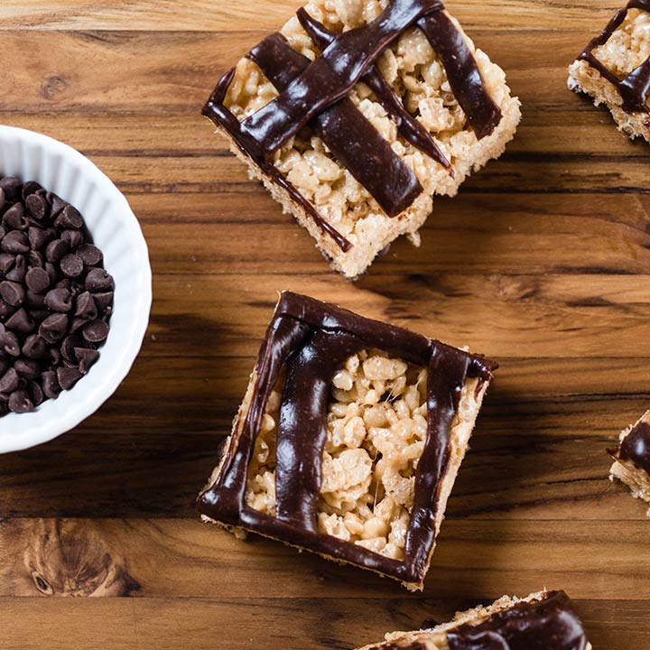 Peanut Butter & Chocolate Rice Treats