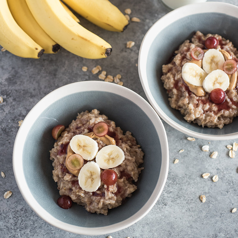Peanut Butter and Jelly Oatmeal Bowl