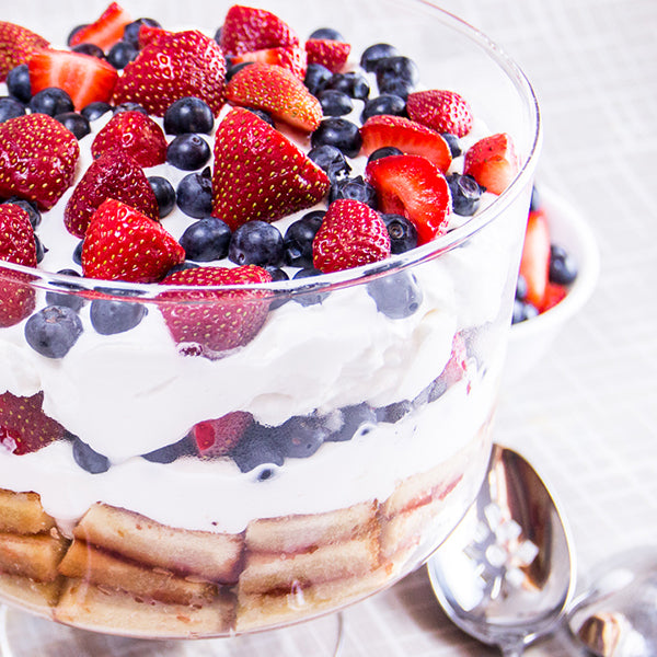 Red, White and Blue Trifle