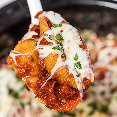 Slow Cooker Spinach Stuffed Pasta Shells