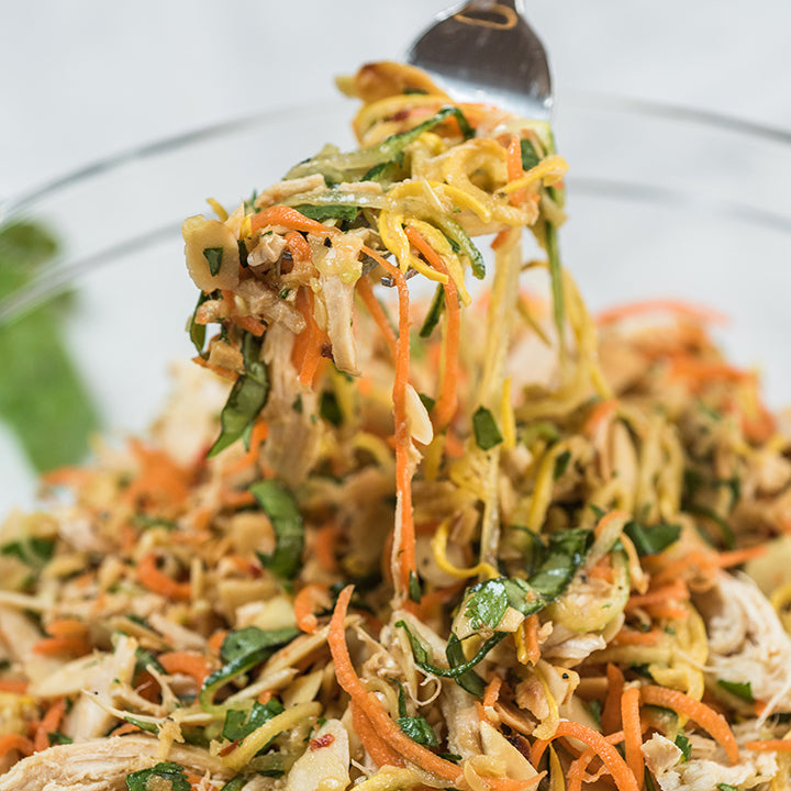 Spiralizer Thai Vegetable and Chicken Salad