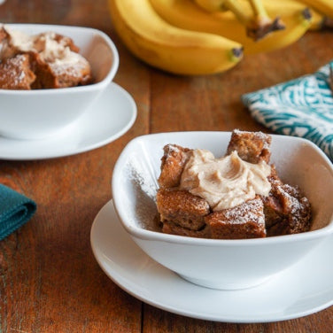 Slow Cooker Bananas Foster Bread Pudding