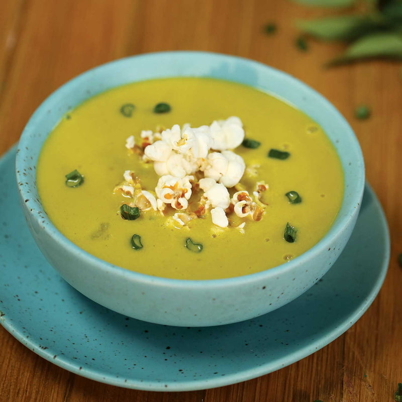 Bhutte Ka Shorba Blended Corn Soup Spiced with Curry Powder & Curry Leaves