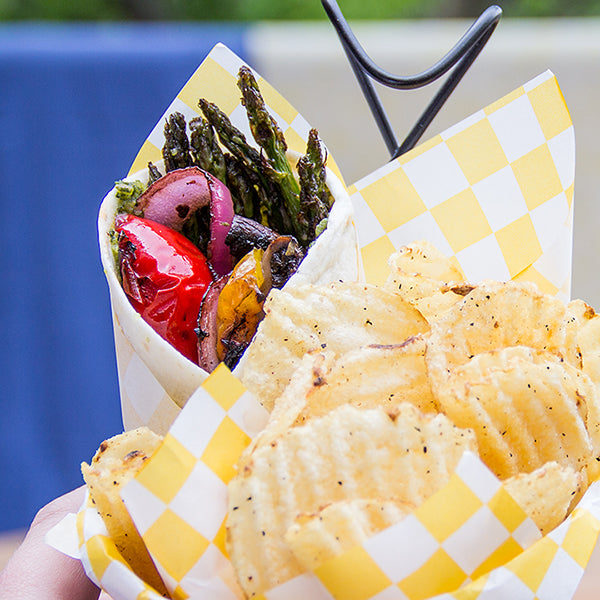 Grilled Vegetables and Pesto Wraps