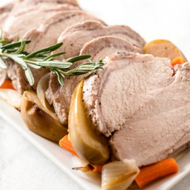 Slow Cooker Pork Roast with Carrots, Apples and Rosemary