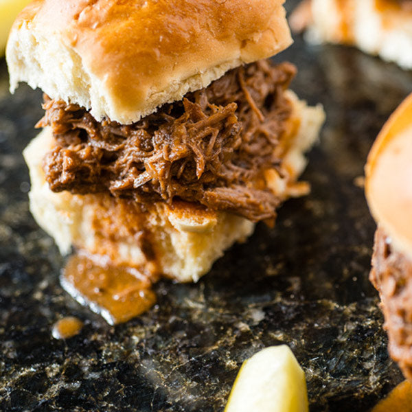 Slow Cooker Shredded Beef Sloppy Joes for 4 Qt. Slow Cooker