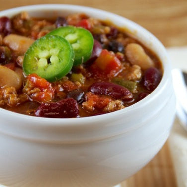 Slow Cooker Three-Bean Turkey Chili