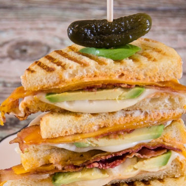 Three Cheese Avocado and Bacon Panini