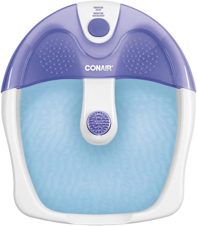 Conair Foot Pedicure Spa With Soothing Vibration Massage, Purple/White, FB03C (Refurbished)
