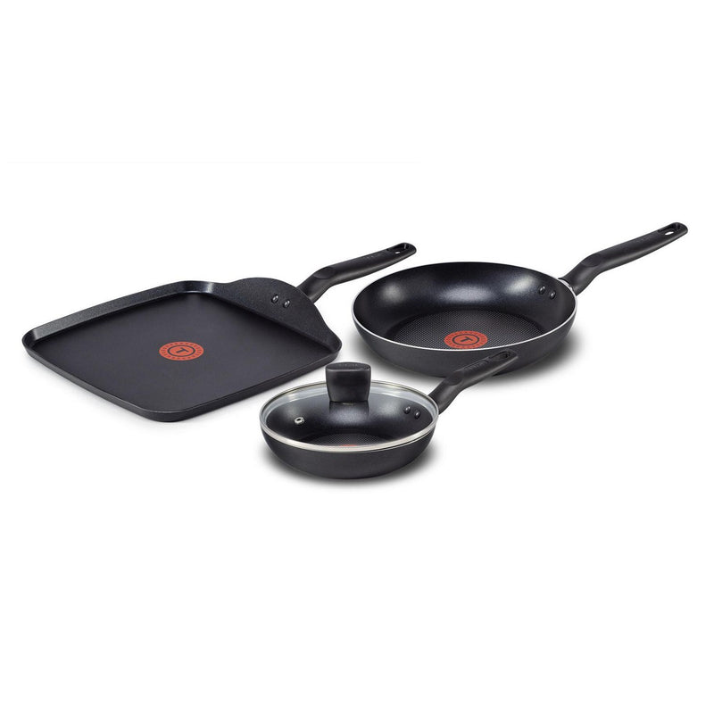 T-fal B218S454 Essential 4pc Cookware Set - Black