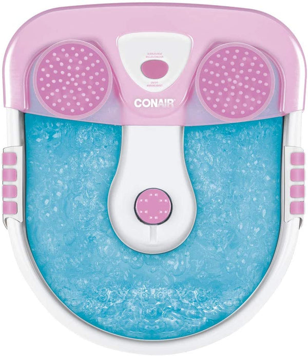 Conair Foot Pedicure Spa With Massaging Bubbles, Pink/White, FB27C