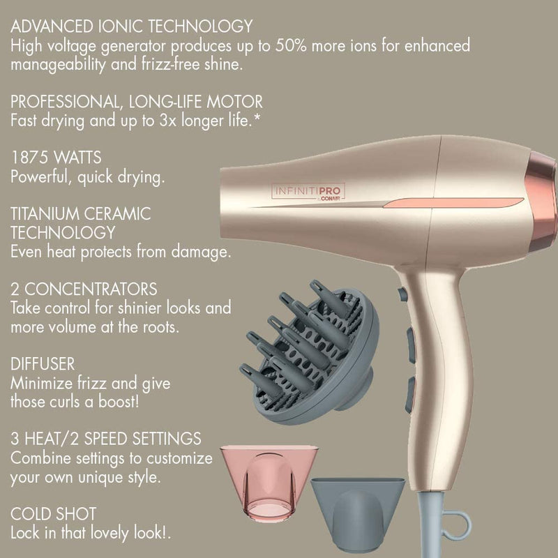 Infiniti PRO Frizz Free Pro Dryer, 750C (Refurbished)