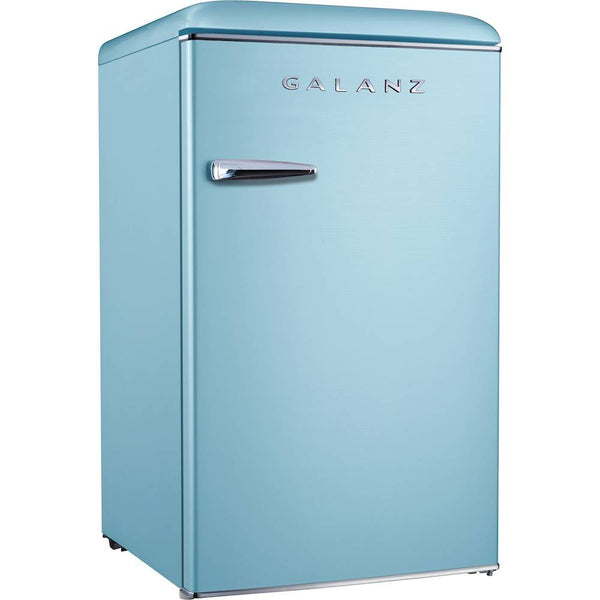 OPEN BOX NEW- Galanz 3.5 Cu Ft Retro Compact Refrigerator Single Door Fridge, Blue