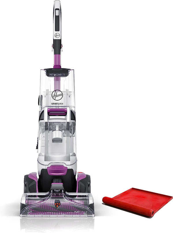 Hoover, Purple SmartWash Automatic Carpet Cleaner Spot Chaser Stain Remover Wand, Shampooer Machine for Pets, with Storage Mat, FH53050 (Open Box- "Good As New" Blemished Packaging)