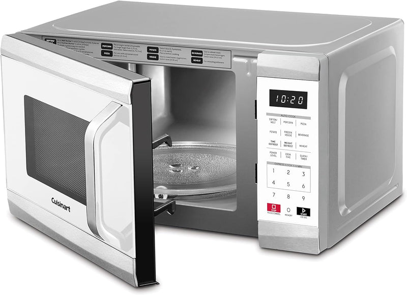 Cuisinart CMW-70WC Compact Stainless Steel Microwave Oven, 0.7 cu-ft, White (Refurbished)