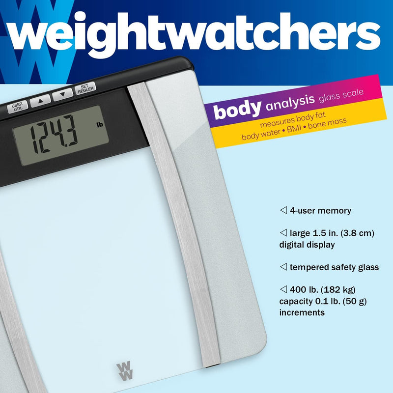 WW Scales by Conair WW701C Body Analysis Glass Scale (Weight Watchers) (Refurbished)