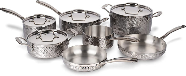 Cuisinart Htp-11ssc 11-piece Vintage Hand Hammered Tri-ply Cookware Set