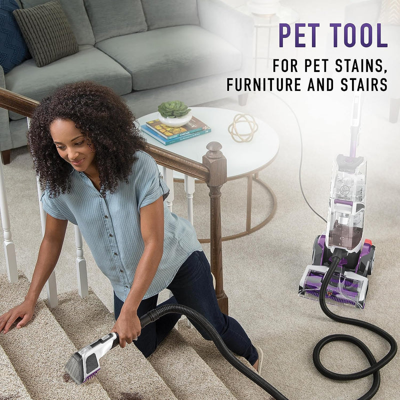 Hoover, Purple SmartWash Automatic Carpet Cleaner Spot Chaser Stain Remover Wand, Shampooer Machine for Pets, with Storage Mat, FH53050 (Open Box- "Good As New" Blemished Packaging)